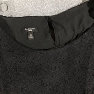 TALBOTS LINED BLACK LACE TOP SIZE 3X